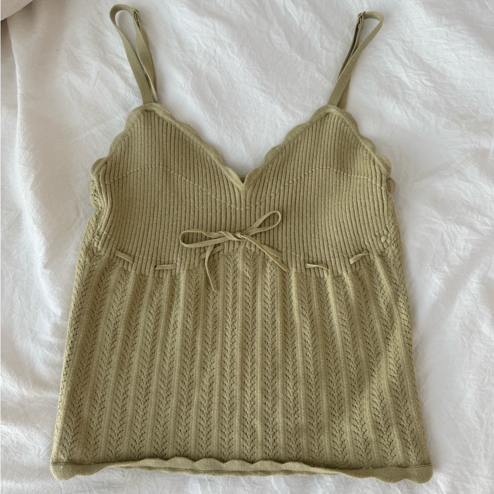 ARITZIA Green Knit tank top